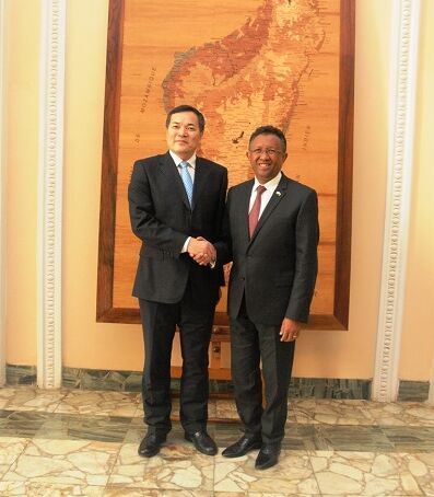 马达加斯加总统埃里会见中国商务部副部长钱克明