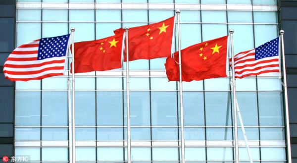 National flags of China and the United States [File Photo: IC]